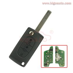 CE0523 Flip remote key 3 button VA2 433Mhz pcf7941 ASK for Citroen C2 C3 C4 C5 C6