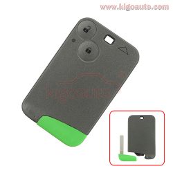 Remote Smart key card 2 button 433Mhz ID46-PCF7947 for Renault Laguna Espace Vel-Satis 2003 2004 ...