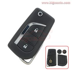 89070-12A20 Flip remote key 2 button for Toyota Corolla