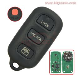 HYQ12BBX Remote fob 314Mhz 3button with panic for Toyota