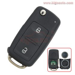 5K0837202AD 2 button HU66 434Mhz remote key for 2012 VW Passat Polo Golf Jetta Beetle Tiguan