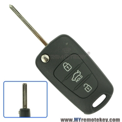 Flip remote key 3 button with 46Chip TOY48 434Mhz for Hyundai I20 folding car key