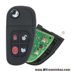 Flip remote key for Jaguar X S XJ XK NHVWB1U241 FO21 profile 4 button ID60 Glass