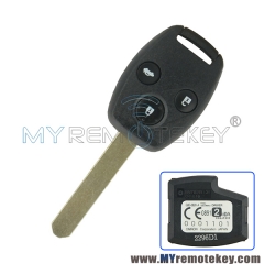 G8D-382H-A CE0891 remote car key for Honda FRV Jazz Accord Fit Legend S2000 3 button 433.9MHz Me ...