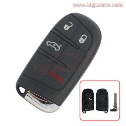 M3N-40821302 Smart key case 4 button for Jeep Renegade 2015 2016 included SIP22 key blade