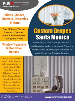 Custom drapes Santa Monica | 3106598183 | fandrinteriors.com