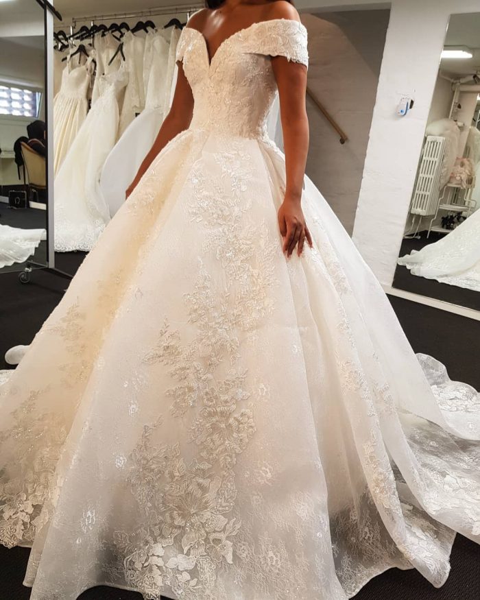 Elegante Brautkleider Weiße | Spitzen Brautkleid A Linie Günstig