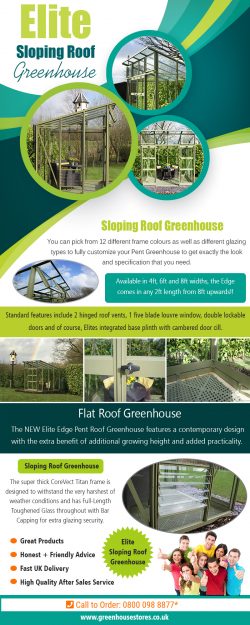 Elite Sloping Roof Greenhouse