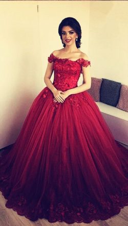 Designer Rote Abendkleider Prinzessin | Abendmoden Online Kaufen