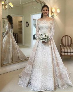 Elegante Brautkleider Mit Ärmel | Spitze Hochzeitskleider Günstig Online