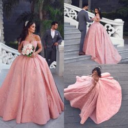 Luxus Abendkleider Lang Rosa | Prinzessin Abendmoden Online