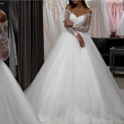 Modern Brautkleider A Linie | Hochzeitskleider mit Ärmel