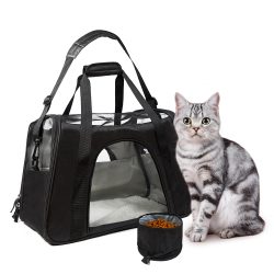 Pet Dog Cat Carrier Airline Approved foldable soft pet carrier