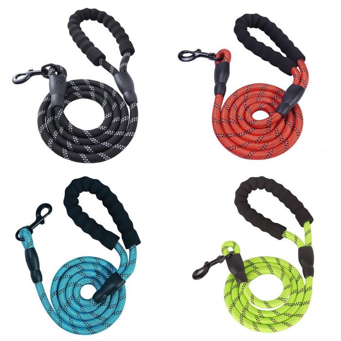 Durable Dog Leash With Comfortable Padded Handle Reflective Dog Leash