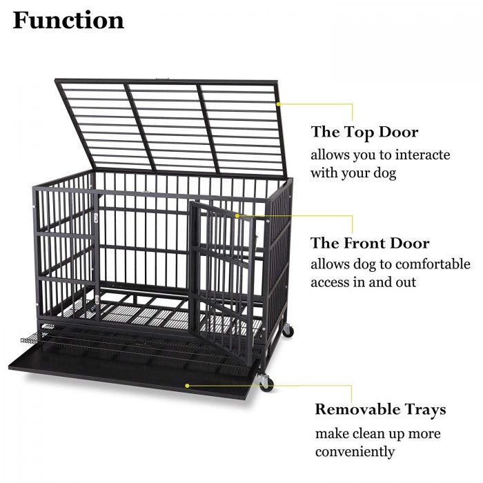 Heavy duty metal dog cage dog crate kennel and playpen for large dog