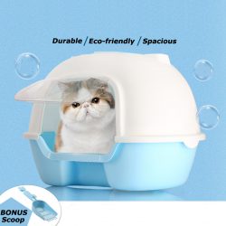 Cat litter box enclosure hooded cat litter toilet box with scoop