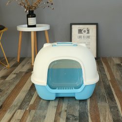 Hooded Cat Litter Pan Kit Cat Litter Box with Scoop