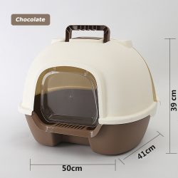 Cat litter box enclosure hooded cat litter toilet box with scoop