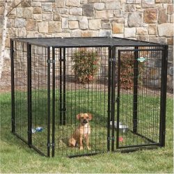Large outdoor heavy duty metal dog kennel wholesale