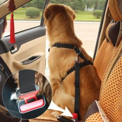 Car Automotive adjustable Nylon dog seat belt Dog Car Harness Pet Dog Car Safety Belt