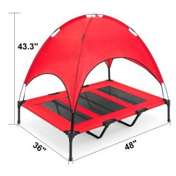 Manufacturer wholesale Orthopedic Elevated Dog bed Camping Cot with Canopy