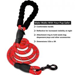 Factory wholesale Dog Leash With Comfortable Padded Handle Reflective Dog Leash