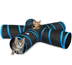 Interactive playing toy for cat tunnel tube foldable cat tunnel toy 5 ways collapsible cat tunne ...