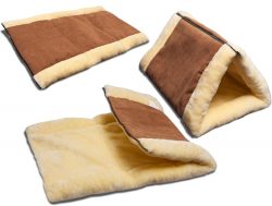 Warm cozy Cat Cave Pet Bed 2 in 1 Tube Cat Mat and Bed