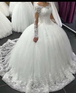 Designer Hochzeitskleider Mit Ärmel | Spitze Brautkleider Prinzessin
