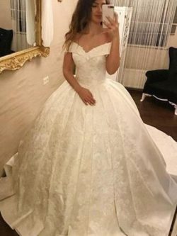 Elegante Hochzeitskleider Prinzessin | Satin Brautkleider Günstig Schlicht