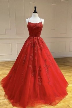 Schöne Abendkleider Lang Rot | Abendmoden mit Spitze Online