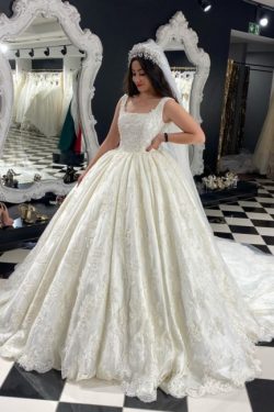 Extravagante Brautkleider A Linie | Hochzeitskleider mit Spitze