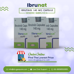 Ibrunat 140 mg Ibrutinib, Box of 30 Capsules Price Online