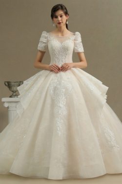 Extravagante Brautkleider A Linie | Hochzeitskleider mit Spitze