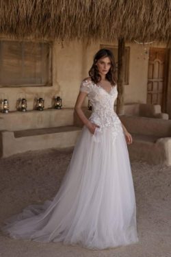 Schlichtes Hochzeitskleid A Linie | Brautkleider Günstig Online Kaufen