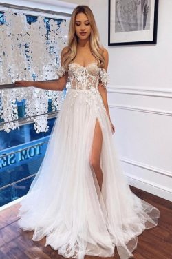 Schlichte Brautkleider Günstig | Hochzeitskleider mit Spitze