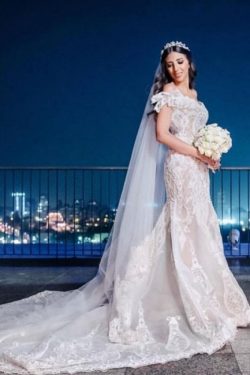 Schöne Bruatkleider Meerjungfrau Spitze | Hochzeitskleider Günstig Online