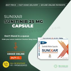 Buy Sunixar 25 mg online | Generic Sunitinib Capsule Supplier From India