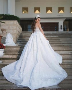 Luxus Brautkleider Mit Ärmel | Prinzessin Hochzeitskleider Glitzer