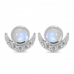 Natural sterling silver moonstone beads