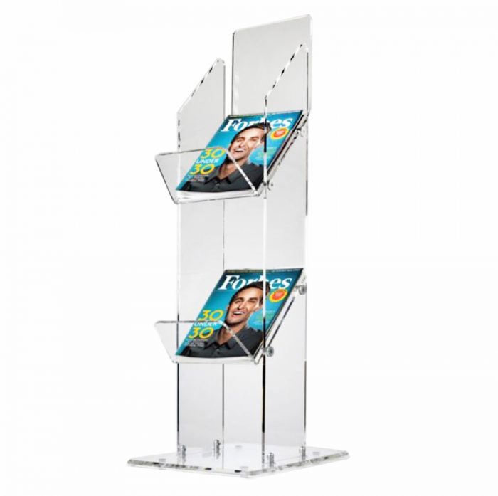 2 Tier Magazine Display Stands