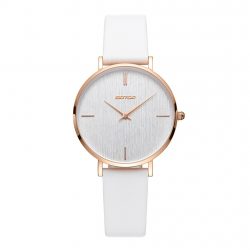 Rose Gold Women’s Watch With Leather Strap