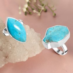 wholesale Silver Turquoise ring collection at best price ! Rananjay Exports