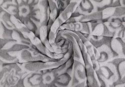 Polyester Pattern Printed Burnout Velvet Flannel Fabric For Garment