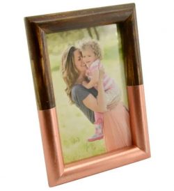 MDF photo frame, vintageand modern style, antique top and rose gold bottom, ractangular 18F145