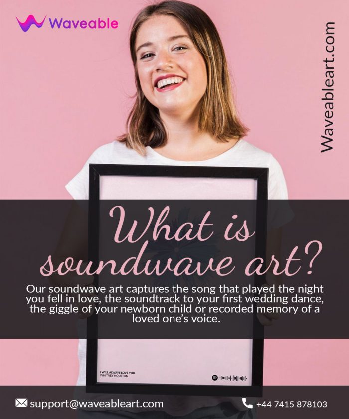 Unique and creative soundwave art gift for her