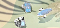 Fine Sterling Silver Rainbow Moonstone Ring
