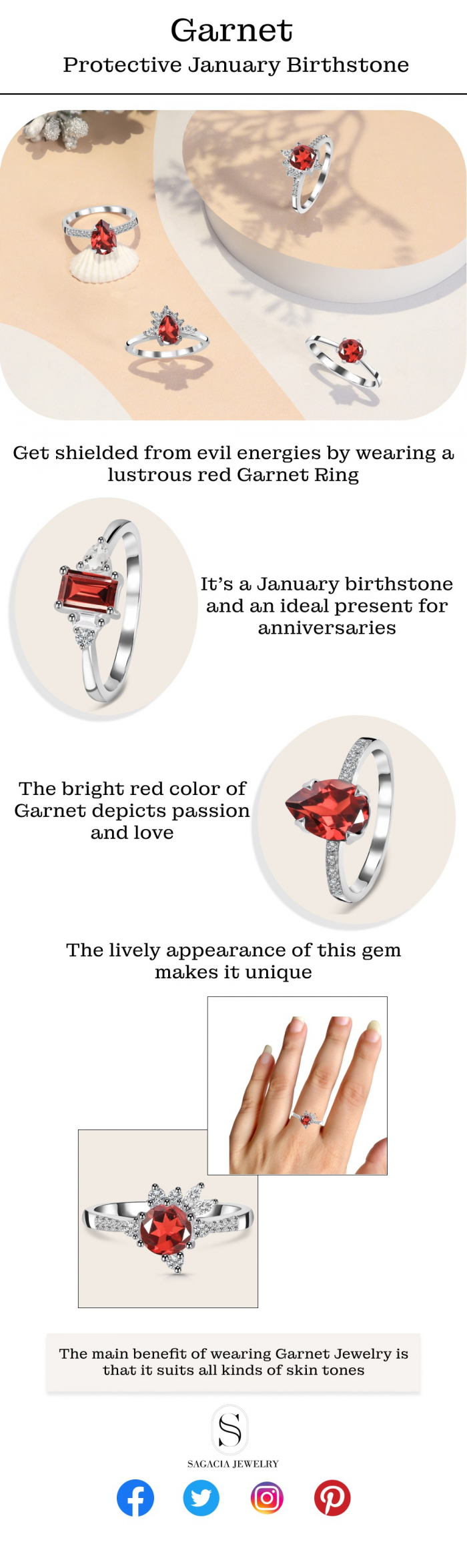 Garnet- Protective January Birthstone | Sagacia Jewelry