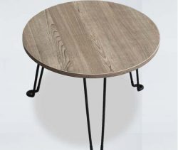 CT11 Round Wooden Coffee Table With Folding Leg