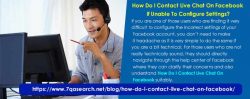 How Do I Contact Live Chat On Facebook If Unable To Configure Settings?